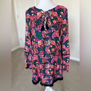 NWT Sunshine 79 Isle Nouveau Tunic Coverup Size XS (Can Fit A Small)
